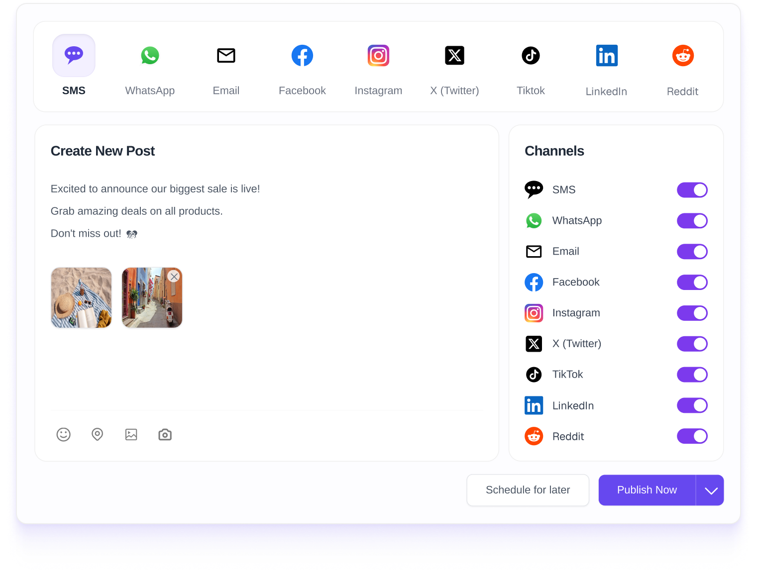 Multi-Channel Publishing Interface